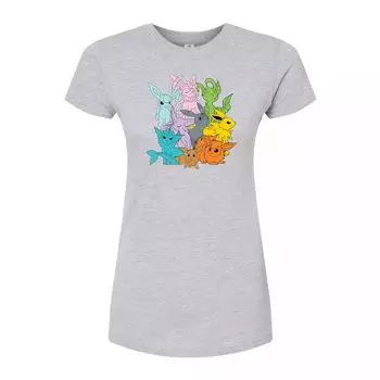 Облегающая футболка Pokmon Eevolutions для юниоров Licensed Character, серый