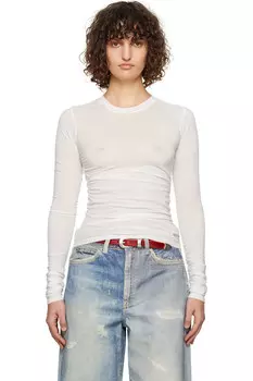Облегающая футболка с длинным рукавом Strain slim Our Legacy, белый