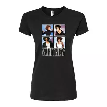 Облегающая футболка с коллажем для юниоров Whitney Houston Licensed Character, черный