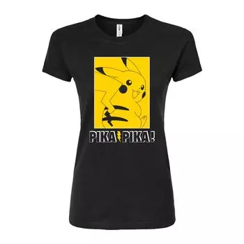 Облегающая футболка с контуром Pokmon Pikachu для юниоров Licensed Character, черный