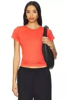 Облегающая футболка с коротким рукавом и круглым вырезом Eterne, poppy