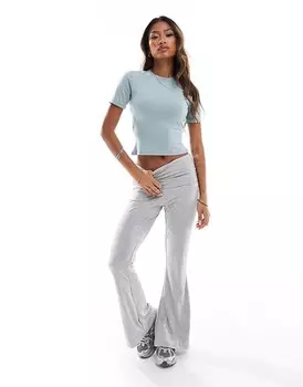 Облегающая футболка с короткими рукавами In The Style f ITS темно-синего цвета