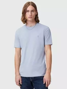 Облегающая футболка с логотипом brace из органического хлопка с коротким рукавом slim fit AllSaints, цвет Willow Blue