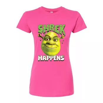 Облегающая футболка Shrek Happens для юниоров Licensed Character, розовый