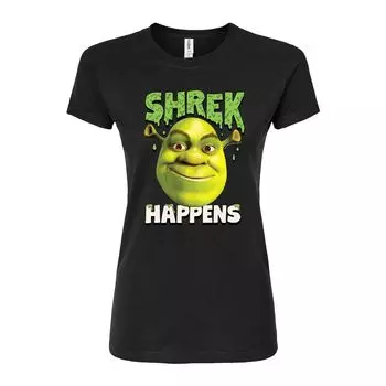 Облегающая футболка Shrek Happens для юниоров Licensed Character, черный