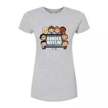 Облегающая футболка The Office Dunder Mifflin для юниоров Licensed Character, серый