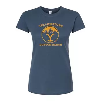 Облегающая футболка Yellowstone Dutton Ranch Lock для юниоров Licensed Character, синий