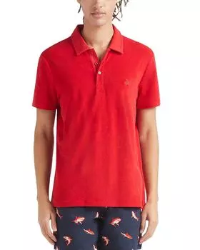 Облегающая хлопковая поло-рубашка с пике Vilebrequin, красный