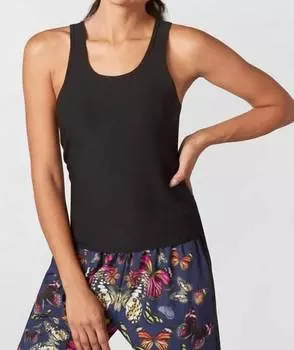 Облегающая майка Racerback черного цвета Terez