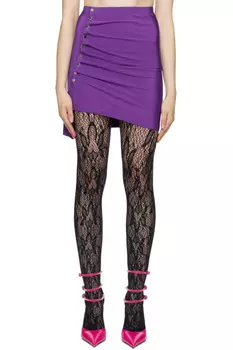 Облегающая мини-юбка Rabanne, фиолетовый