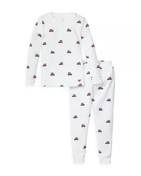 Облегающая пижама унисекс Holiday Journey - Little Kid, Big Kid Petite Plume, цвет White