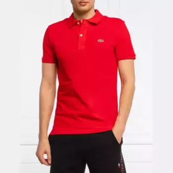 Облегающая рубашка-поло досада Lacoste, красный
