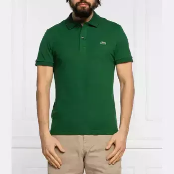 Облегающая рубашка-поло досада Lacoste, зеленый