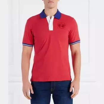 Облегающая рубашка-поло La Martina, красный