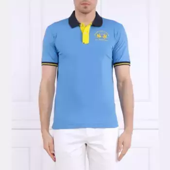 Облегающая рубашка-поло La Martina, синий