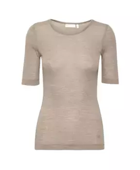 Облегающая шерстяная футболка Inwear, бежевый