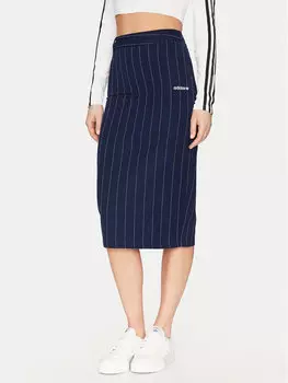 Облегающая юбка-карандаш Pinstripe JD2576 Adidas, синий