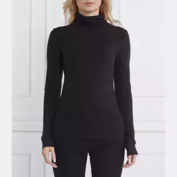 Облегающая водолазка из мягкого тенселя Tommy Hilfiger, черный