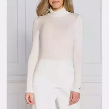 Облегающая водолазка из мягкого тенселя Tommy Hilfiger, бежевый