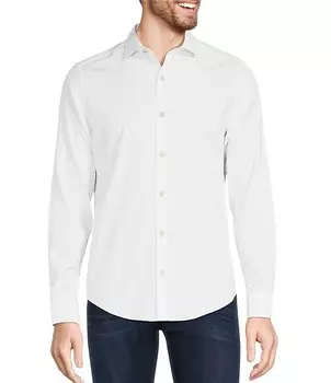 Облегающая жаккардовая тканая рубашка с длинными рукавами и принтом лошади Murano Corsa Di Cavalli Derby Collection, белый