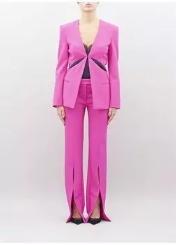 Облегающая женская куртка цвета фуксии 75HAQ701 Versace Jeans Couture