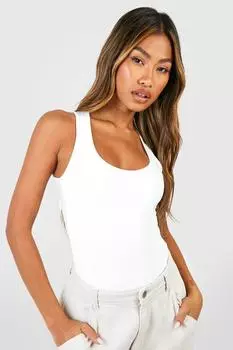 Облегающее боди с совком Boohoo, белый