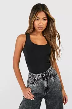 Облегающее боди с совком Boohoo, черный