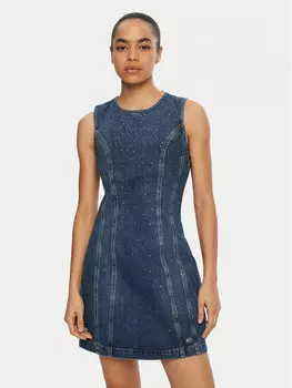 Облегающее джинсовое платье DW0DW19793 Tommy Jeans, синий
