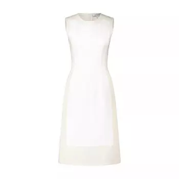 Облегающее фигуру платье миди ян из кремового денима Sportmax, мультиколор