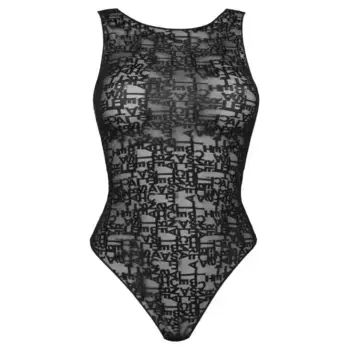 Облегающее кружевное боди Elisabetta Franchi, черный