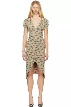 Облегающее миди-платье Pulling Vivienne Westwood, цвет sand overdye orb
