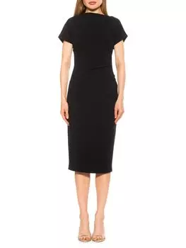 Облегающее платье Annalize с драпировкой Alexia Admor, черный