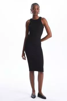 Облегающее платье без рукавов Lc Waikiki, черный