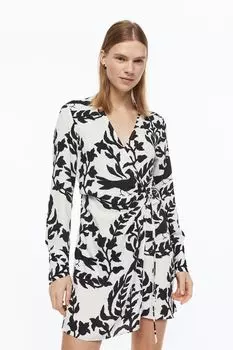 Облегающее платье H&M, белый/узор