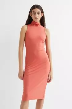 Облегающее платье H&amp;M, коралловый