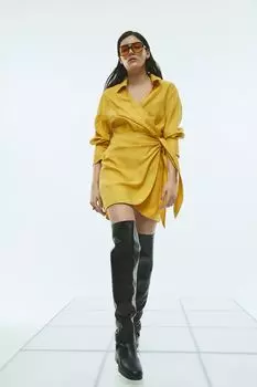 Облегающее платье H&amp;M, желтый