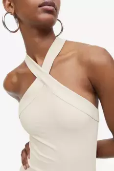 Облегающее платье H&M, бежевый