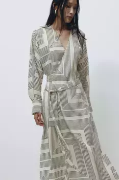 Облегающее платье H&M, бежевый