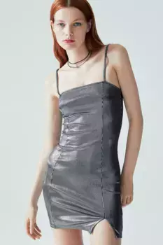 Облегающее платье H&M, серебряный