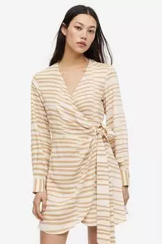 Облегающее платье H&M, светло-бежевый/зебра