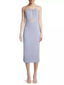 Облегающее платье из блестящего трикотажа с вырезами Collective Concepts Periwinkle