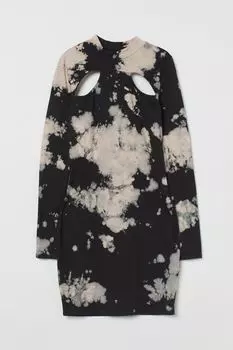 Облегающее платье из джерси H&amp;M, черный/галстук