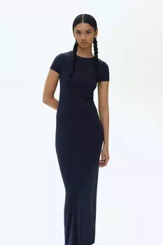 Облегающее платье из джерси H&M, синий