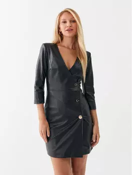 Облегающее платье из искусственной кожи Liu Jo, черный