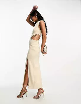Облегающее платье-карандаш с асимметричными пуговицами ASOS DESIGN
