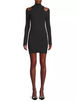 Облегающее платье Lydia в рубчик French Connection, черный