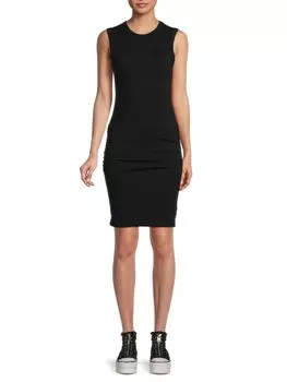 Облегающее платье-майка со сборками James Perse, черный