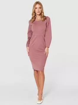 Облегающее платье миди Closet London, цвет Dark Rose