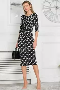 Облегающее платье миди Qyara из джерси с перекручиванием Jolie Moi, черный