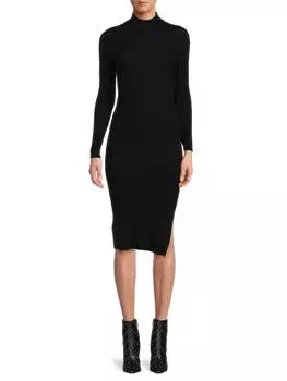 Облегающее платье миди в рубчик Magaschoni Black